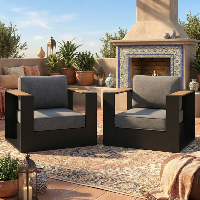 Outdoor Lounge Chair, Dark Grey
