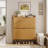 Fluted Shoe Storage Cabinet With 2 Flip Drawers