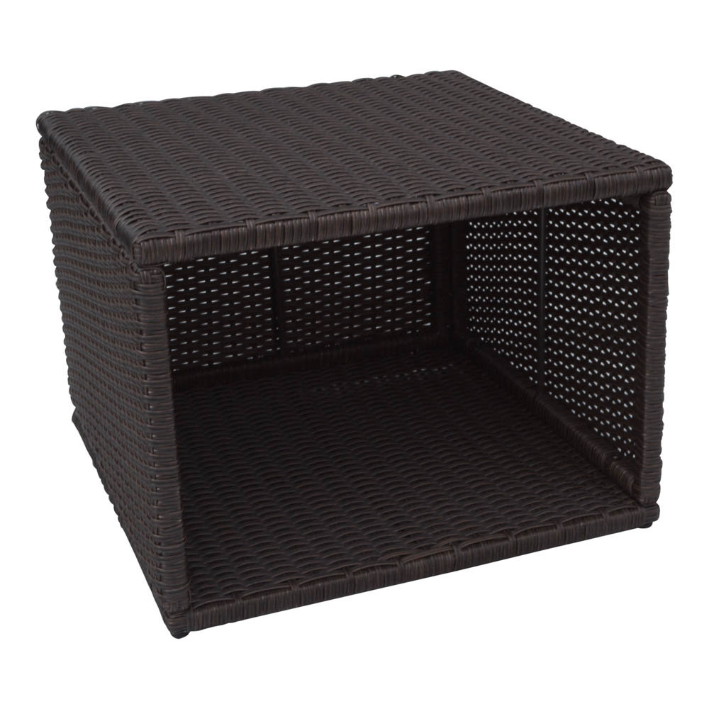 Square Wicker Outdoor Side Table , 56cm cm W 43cm cm D