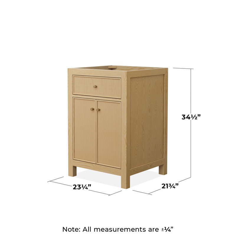 Pendry 23.25" Freestanding Single Bathroom Vanity Base Only, Brushed Gold