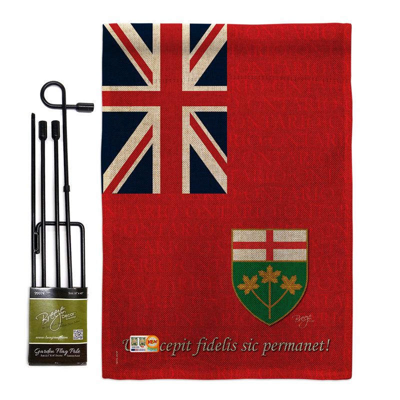 Double Sided 18.5'' H x 13'' W Burlap Flag Set