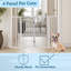 Clôture d'intérieur pour chien - barrière pour chien autoportante à 4 panneaux - clôture pour chien rétractable en bois 72 po x 32 po pour les escaliers, les couloirs ou les portes par PETMAKER (blanc)   -127123409-33893611