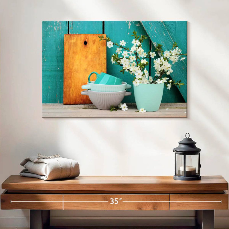 Bols et vase Senne Turquoise, H 16 po x l 24 po