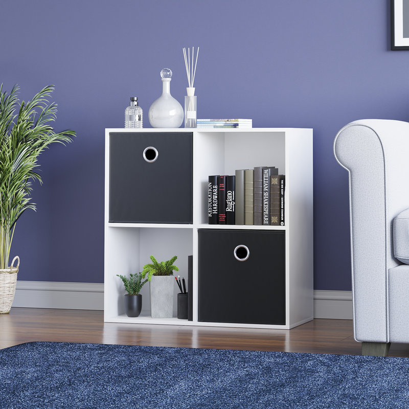 Cube Storage Unit, Cube Storage Basket, 65cm H x 65cm W x 29cm D, White