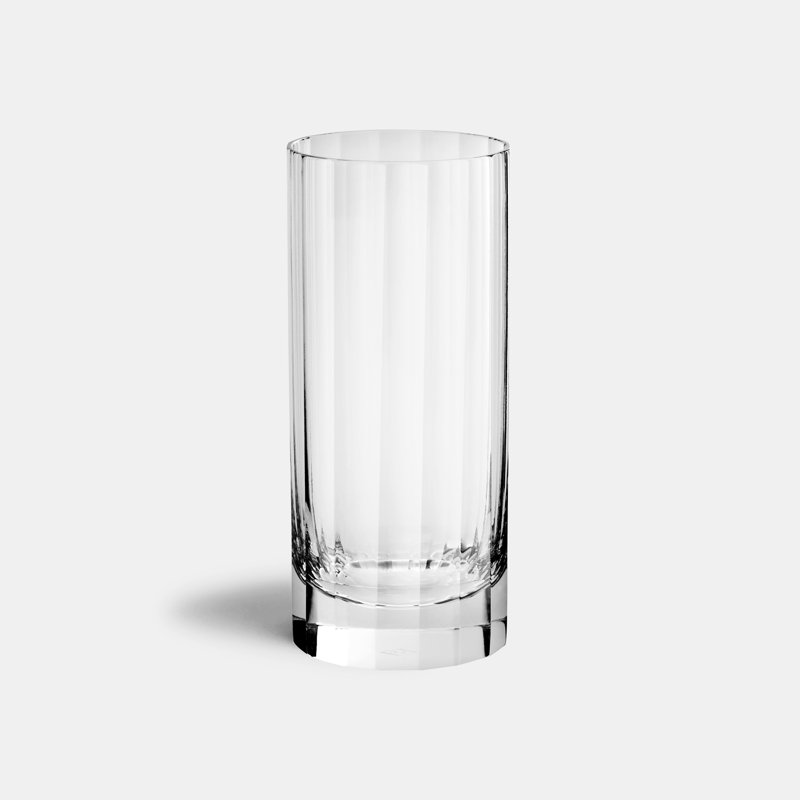 Fluted Collection Handmade Crystal Highball Glass