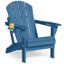 Chaise pliante Mallette Adirondack en PEHD à texture de bois avec porte-gobelet-103547253
