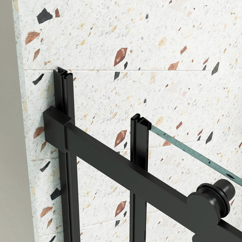 Sliding Shower Door With Tempered Glass