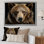 «Bear Portrait - Bear», reproduction d'art sur toile encadrée