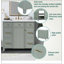 Ensemble de meuble-lavabo vert 36 "avec lavabo