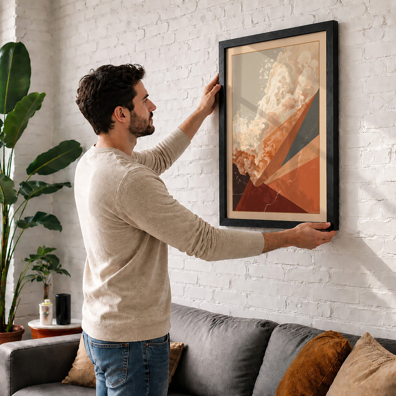 Angular Form Rising Modern - Print, A1 - 84.1 x 59.4 cm, Black