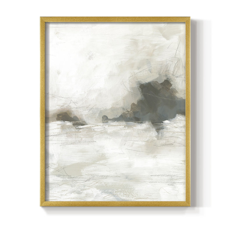 Horizon Break II, reproduction encadrée - bois massif, Or, H 20 po x l 16 po