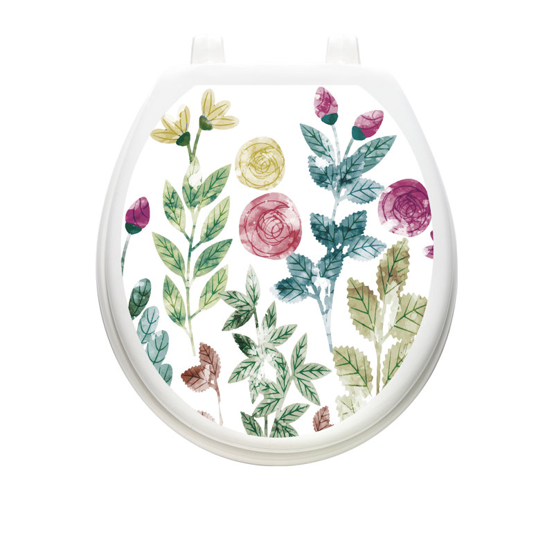 Adhésif décoratif pour siège de toilette Boho Floral, Rond