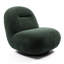 Fauteuil d'appoint de luxe, fauteuil en velours pour la réception, siège confortable avec support et revêtement respirant avec dossier pivotant moderne, espace de vie élégant, look élégant en bois d'eucalyptus-120912735-120912736