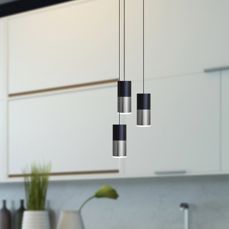Grecia 3 - Light Cluster Pendant, Black/Nickel