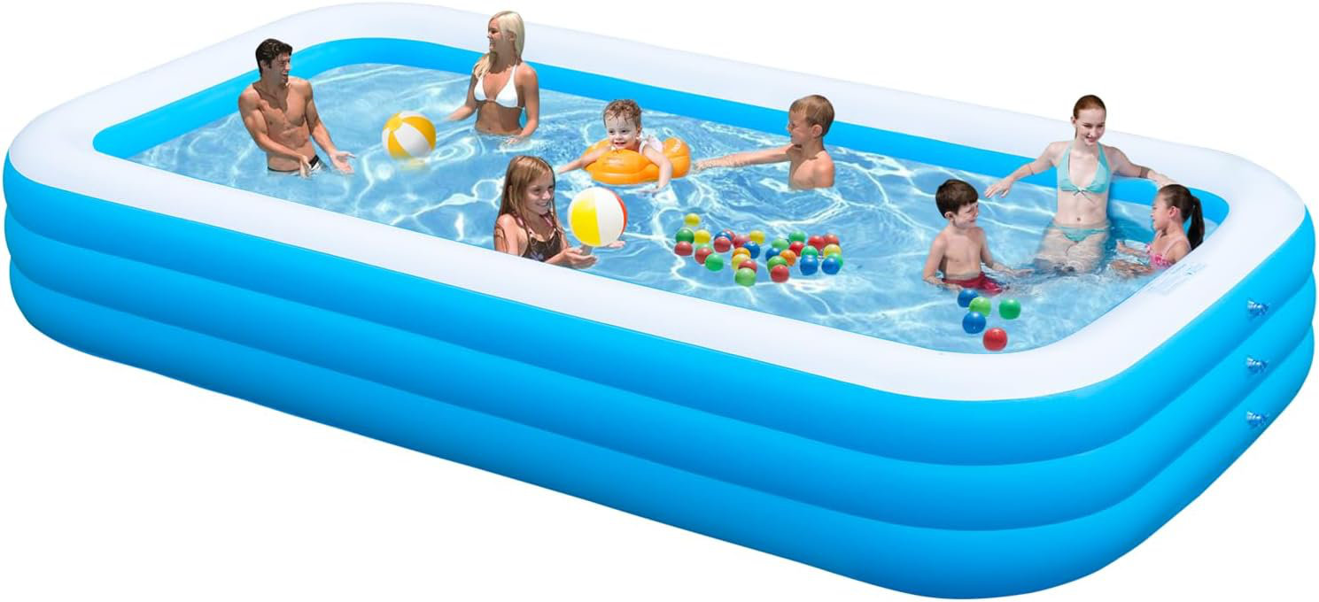 LIOONS Énorme Piscine Gonflable épaissie Surdimensionnée, Piscine Familiale Hors Sol, Piscine Gonflable Pour Les Loisirs Aquatiques D'été Épaississant