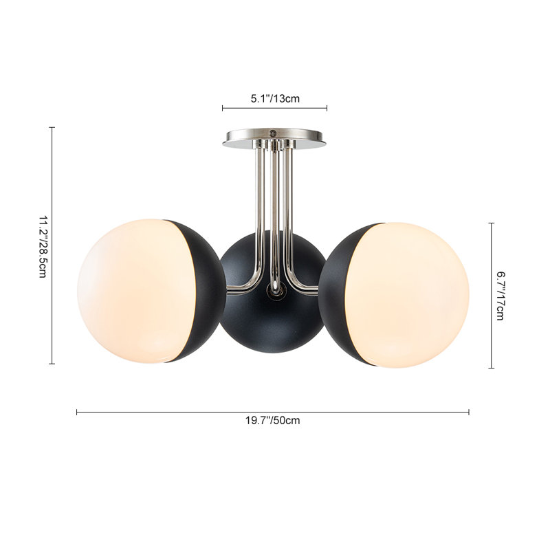 Semi Flush Mount, Nickel