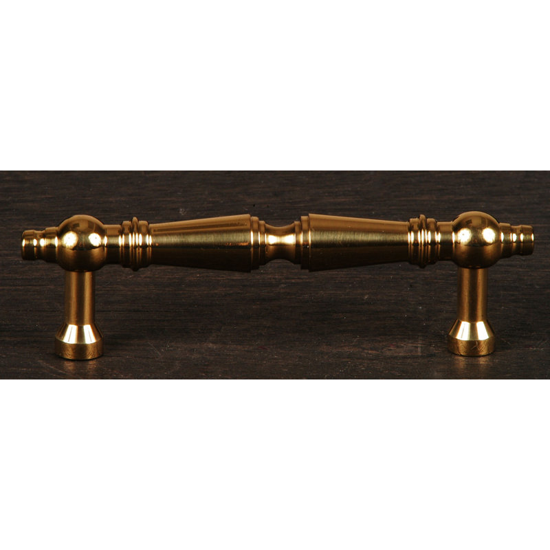 Polished Brass 3'' Bar Pull with Mounting Hardware