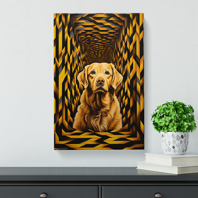 Golden Retriever Op No.2 - Wrapped Canvas