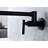 Matte Black Pot Filler Faucet For Wall Mount, Brass Material, 360 Rotatable And Foldable, Double Handles Smooth Water Control Dripping, Surface Finish Mount Kitchen Faucet, Black, Build, Rotation-1404948731