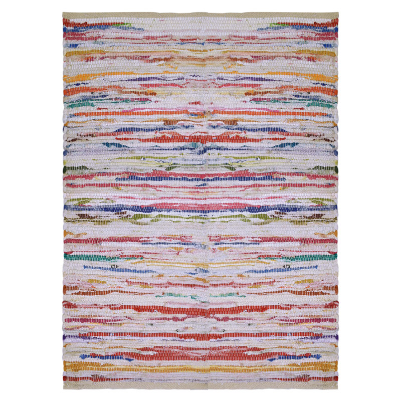 Steinke Cotton Abstract Indoor / Outdoor Rug, Rectangle 4' x 6'