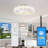 Lilburn 21-In Modern Smart Low Profile Flush Mount Crystal Ceiling Fan with Lights and APP Control for Kids Bedroom