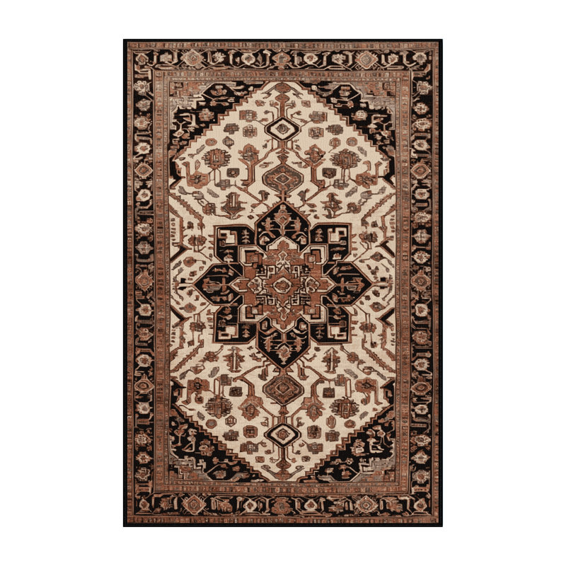 Tapis brun lavable à la machine, Rectangle 8 pi x 12 pi