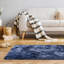 Tapis bleu marine à poils longs Derek-810317688