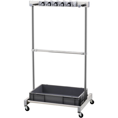 Tour de rangement roulant pour outils de jardin, 91 cm (36 pouces), acier inoxydable, 1 pièce, support de rangement, gris, rangement robuste