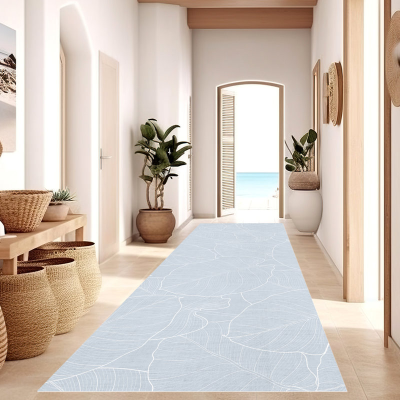 Amauria Vinyl Machine Printed Area Rug, Rectangle 2'2" x 8'2.4"