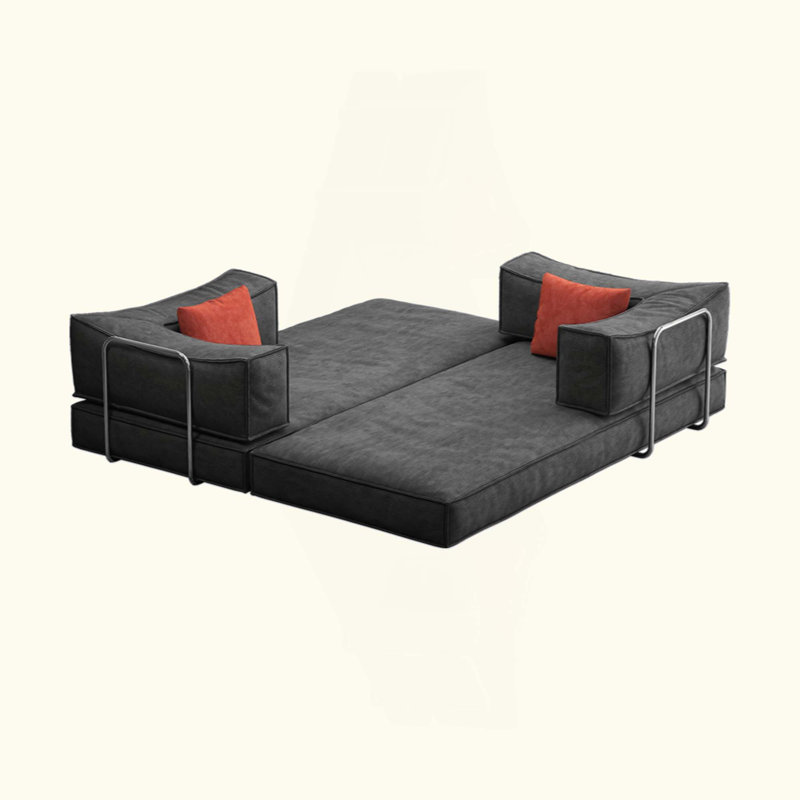 Canapé modulaire, canapé convertible Pudding Block, canapé-lit sur pied avec accoudoirs et canapé-lit confortable, canapé à compression pour le salon et la chambre à coucher