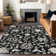 Machine Washable Indoor/Outdoor Xhevrie Black Rug