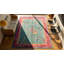 Floral Seafoam Green Color Antique Chinese Art Deco Rug