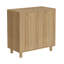 Armoire à linge basculante avec paniers amovibles, meuble de rangement autoportant au fini chêne