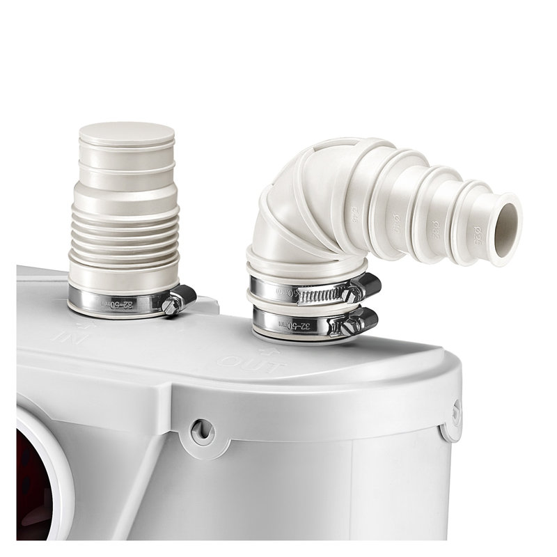 500W High-Flow Macerator Pump, 29 GPM Sewage Ejector with Odor Control, 26ft Head Lift for Basement Bathroom, Toilet, Sink & Shower