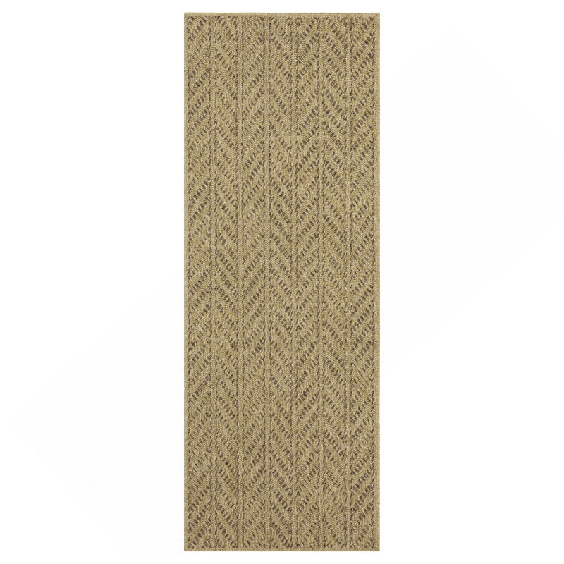 Jute/Mocha Indoor/Outdoor Area Rug, Runner 2'7" x 7'3"