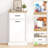 Double Tilt-Out Trash Cabinet with 20 Gallon Storage, Freestanding Pet-Proof Garbage Can Cabinet for Kitchen