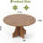 47-inch Round Dining Table for 4-6 People, Farmhouse Style with Storage Shelf & Adjustable Feet-627321629