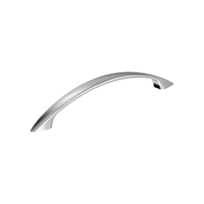 Arc 5-1/16 inch (128mm) Center-to-Center Polished Chrome Cabinet Pull - 10 Pack