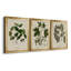 Linen and Leaves I - Ensemble de 3 reproductions d'art sur toile-647998997-647998996