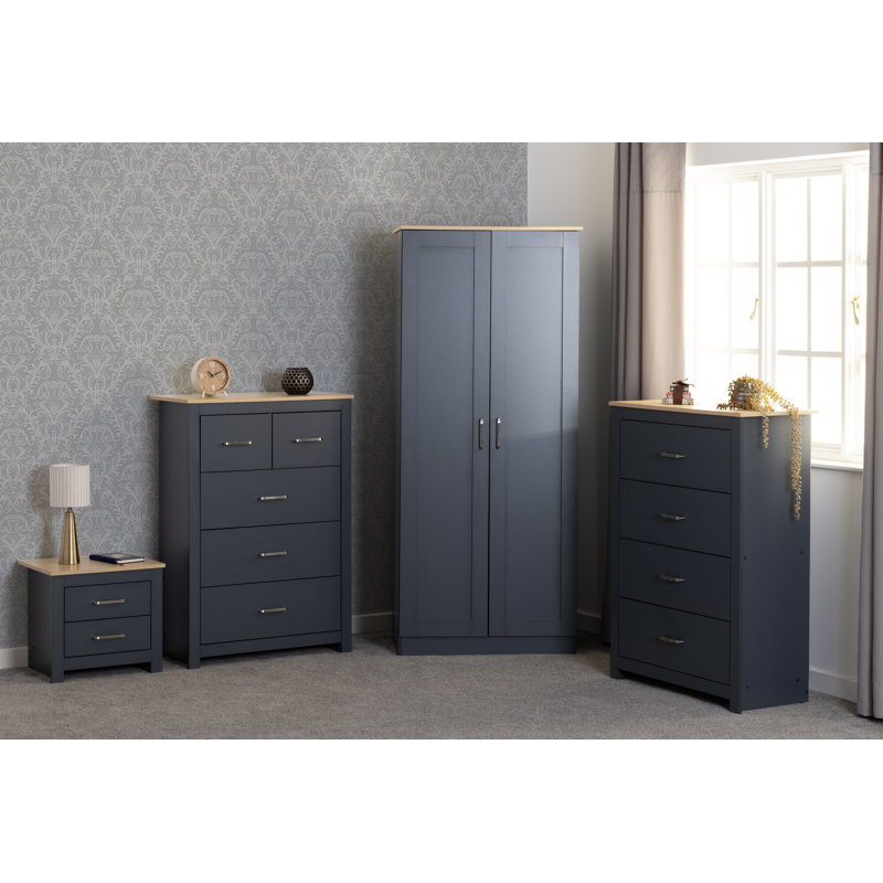 Henryville Bedside Table, Grey