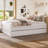 Solid Wood Platform Bed With Trundle And 2 Drawers-56548267-56548266