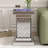 Modern Mirrored Side Table With LED Lights And Crystal Inlay For Living Room