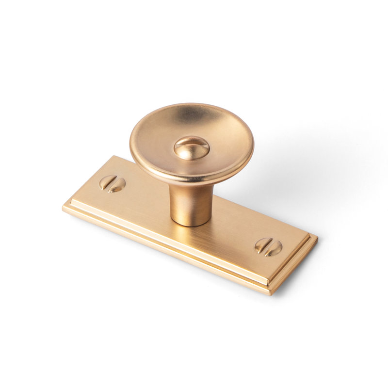 1.4'' Diameter Knob With Backboard Multipack, Champagne Bronze