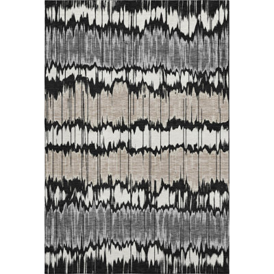 Premium Machine Washable Prisco Black Rug