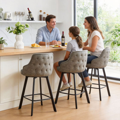 Bar Stools Swivel High Back Bar Height Bar Stools