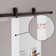 84" Manufactured Wood Bookshelf Barn Door Primed with Mounting Hardware Kit(Soft Close Inclued)