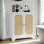 Armoire décorative en rotin avec grand rangement et utilisation multifonctionnelle pour les intérieurs de style bohémien