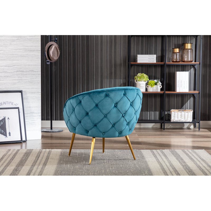 Upholstered Armchair, Federal Blue