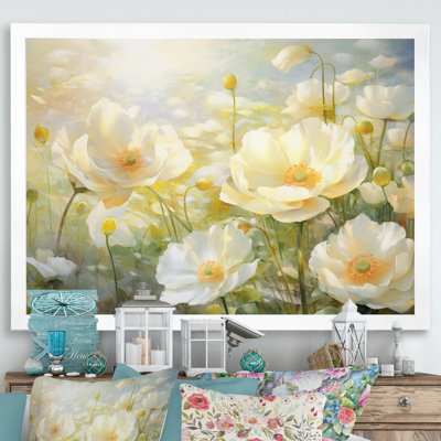 «White Yellow Buttercups Romantic Impression I», reproduction sur toile