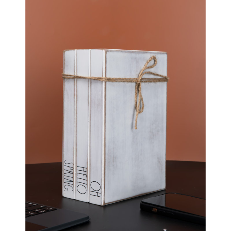Ensemble de 3 livres décoratifs Makinnah Oh Spring Hello